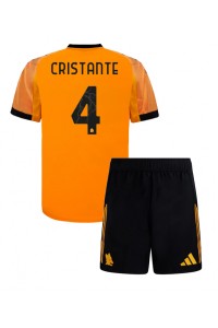AS Roma Bryan Cristante #4 Babytruitje Uit tenue Kind 2025-26 Korte Mouw (+ Korte broeken)